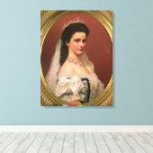Keizerin Elisabeth van Beieren in het Hongaars Canvas Afdruk (Insitu (Houten vloer))