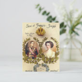 Keizerin Elisabeth van Oostenrijk en keizer Briefkaart (Staand voorkant)