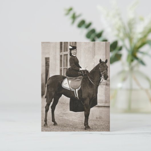 Keizerin Sissi rijpaard sidesaddle #024SS Briefkaart (Staand voorkant)