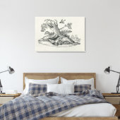 Keizerin uit de geschiedenis van Quadrupeds Canvas Afdruk (Insitu (Slaapkamer))