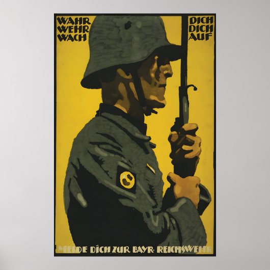 Keizerlijk Duits WWI-propagandaposter Beiers Poster (Voorkant)