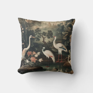 Keizerlijk Hof Kraanvogel & Paleis Vista Vintage Kussen