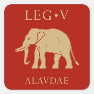 Keizerlijk Romeins leger - Legio V Alaudae Vierkante Sticker