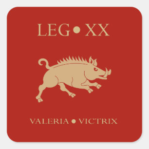 Keizerlijk Romeins Leger - Legio XX Valeria Victri Vierkante Sticker
