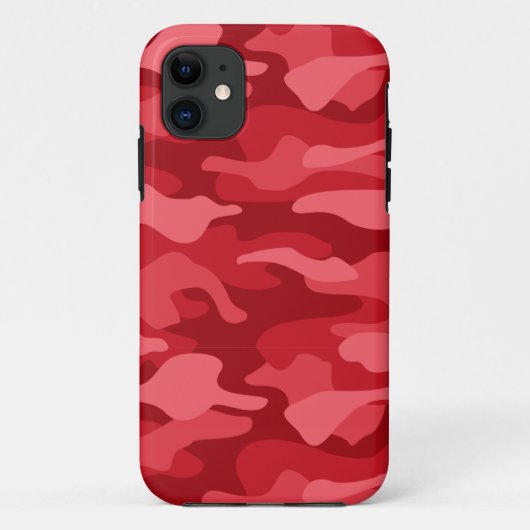 Keizerlijk Rood Eenkleurige Camouflage Case-Mate iPhone Case (Achterkant)