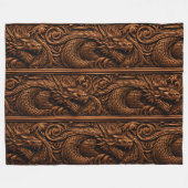 Keizerlijke Dragonwood gesneden fleece deken (Voorkant (Horizontaal))