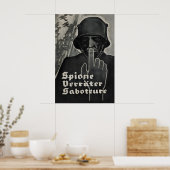 Keizerlijke Duitse Propaganda WWI Poster Spionnen (Keuken)