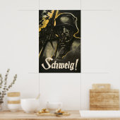 Keizerlijke Duitse Propaganda WWI Poster Stilte! (Keuken)