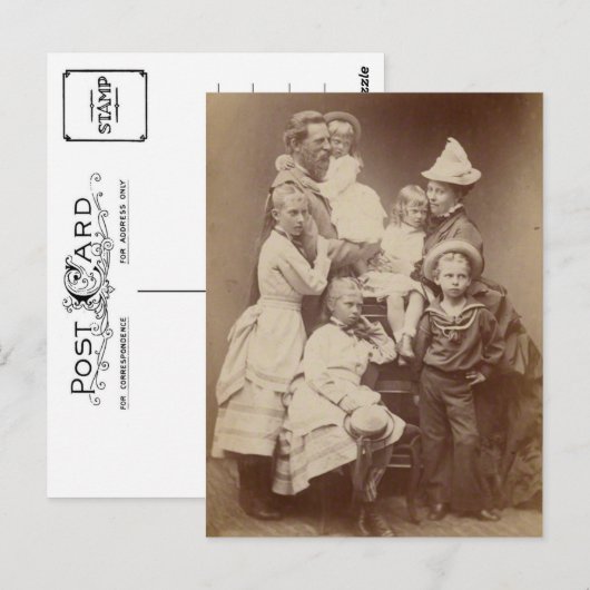Keizerlijke familie van Pruisen 1874 Briefkaart (Voorkant / Achterkant)