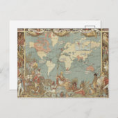 Keizerlijke Federatie 1886 | Walter Crane Briefkaart (Voorkant / Achterkant)