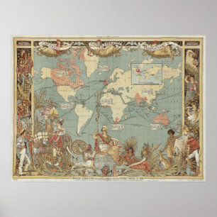 Keizerlijke Federatie 1886   Walter Crane Poster