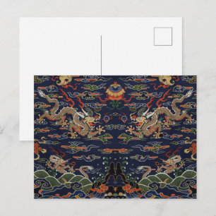 Keizerlijke Gouden Draak & Voorspoedige Wolken Briefkaart