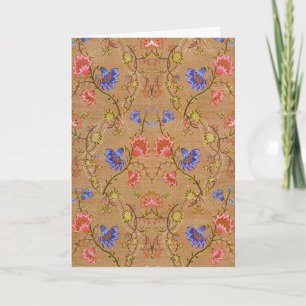 Keizerlijke Rood & Goud In elkaar grijpend Bloemmo Kaart