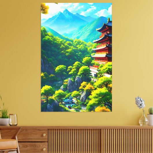 Keizerlijke rust: omhelzing van Natuur Canvas Afdruk (Insitu (Woonkamer))