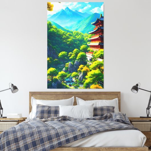 Keizerlijke rust: omhelzing van Natuur Canvas Afdruk (Insitu (Slaapkamer))