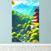 Keizerlijke rust: omhelzing van Natuur Canvas Afdruk (Insitu (Houten vloer))