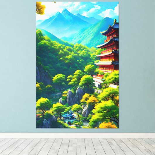 Keizerlijke rust: omhelzing van Natuur Canvas Afdruk (Insitu (Houten vloer))