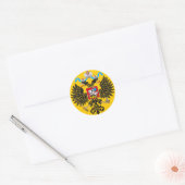 Keizerlijke standaard van de Russische keizer Ronde Sticker (Envelop)