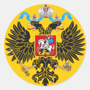 Keizerlijke standaard van de Russische keizer Ronde Sticker