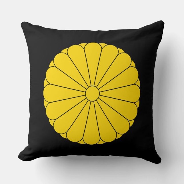 Keizerlijke vlag Japan symbool keizer bloem geel c Kussen (Voorkant)