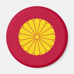 Keizerlijke vlag Japan symbool keizer bloem geel c Magneet