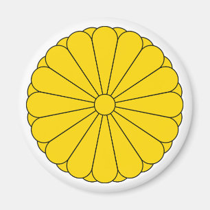 Keizerlijke vlag Japan symbool keizer bloem geel c Magneet