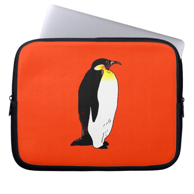 keizerpinguïn laptop sleeve (Voorkant)