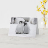 Keizerpinguïnkuikens op het ijs in Antarctica Kaart (Gele Bloem)