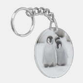 Keizerpinguïnkuikens op het ijs in Antarctica Sleutelhanger (Voorkant Links)