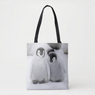 Keizerpinguïnkuikens op het ijs in Antarctica Tote Bag