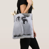 Keizerpinguïnkuikens op het ijs in Antarctica Tote Bag (Dichtbij)