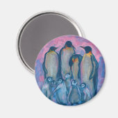 keizerpinguïns, Antarctische vogels, ouders en Kin Magneet (Voorkant / Achterkant)