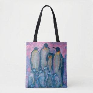 keizerpinguïns, Antarctische vogels, ouders en Kin Tote Bag