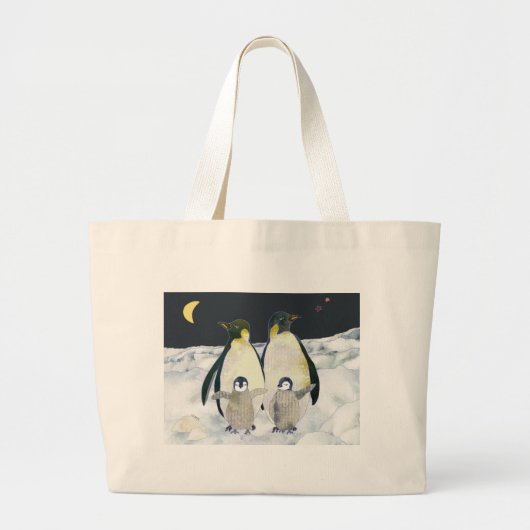 keizerpinguïns in de Antarctische wateren Grote Tote Bag (Voorkant)
