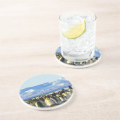 keizerpinguïns zandsteen onderzetter (Zijkant)