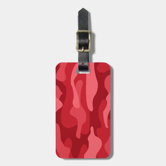 Keizerrood  Eenkleurige Camo Bagagelabel (Voorkant verticaal)