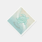 Keizerschildpad/Tortoise Aqua Blue ID623 Servet (Hoek)