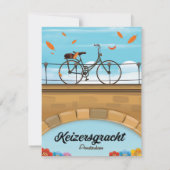 Keizersgracht gracht Amsterdam reisposter (Achterkant)