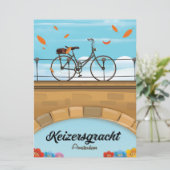 Keizersgracht Kanaal Amsterdam reisposter Kaart (Staand voorkant)
