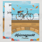 Keizersgracht Kanaal Amsterdam reisposter Kaart (Voorkant / Achterkant)