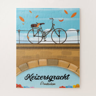 Keizersgracht Kanaal Amsterdam reisposter Legpuzzel