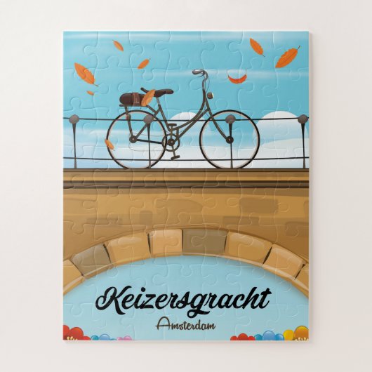 Keizersgracht Kanaal Amsterdam reisposter Legpuzzel (Verticaal)