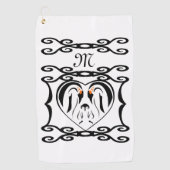 Keizerspinguïn houdt voor altijd van vogels golfhanddoek (Voorkant)