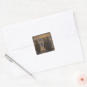 Keizerspinguïns Vierkante Sticker (Envelop)