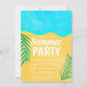 Keizerzandpalm tropische zomerfeest kaart (Voorkant)