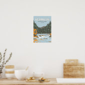 Kejimkujik Nationaal Park Canada Retro Kunst Poster (Keuken)