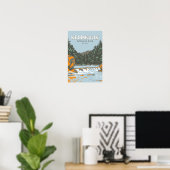 Kejimkujik Nationaal Park Canada Retro Kunst Poster (Thuiskantoor)