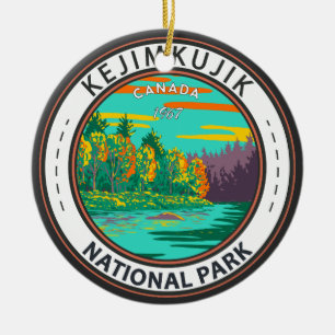 Kejimkujik Nationaal Park Nog steeds Brook Canada  Keramisch Ornament