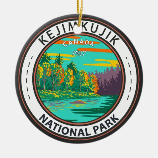 Kejimkujik Nationaal Park Nog steeds Brook Canada  Keramisch Ornament (Voorkant)