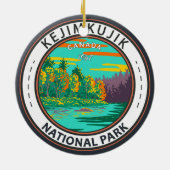 Kejimkujik Nationaal Park Nog steeds Brook Canada  Keramisch Ornament (Achterkant)